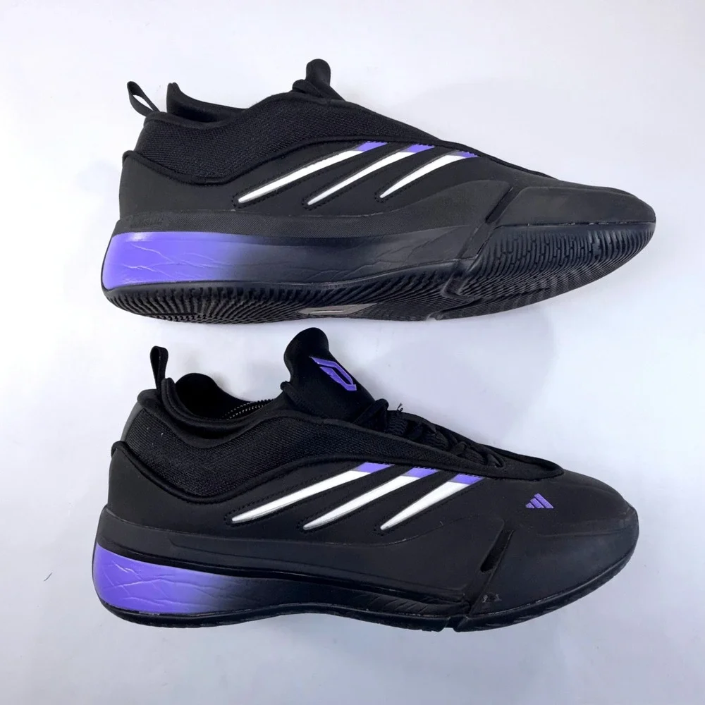 Adidas Dame 9 Basketball Shoe Mens 11.5 Black Purple JI1938 Damian Lillard Court